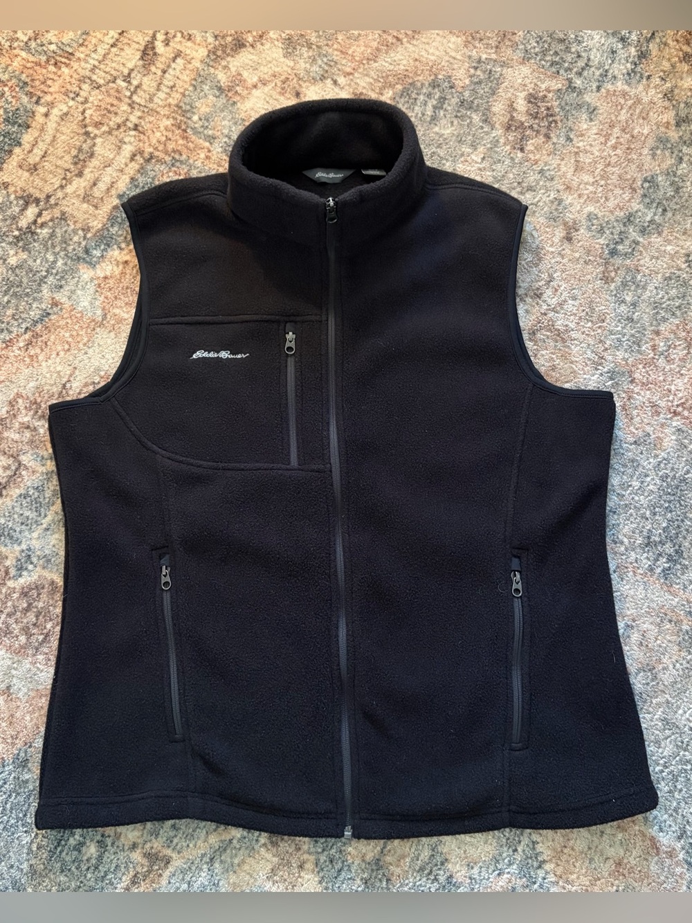 NWOT Eddie Bauer Black Fleece Vest large